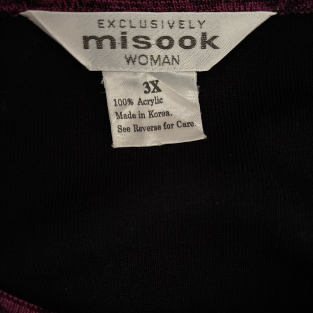Exclusively Misook Plus Size 3x Button Front Card… - image 4